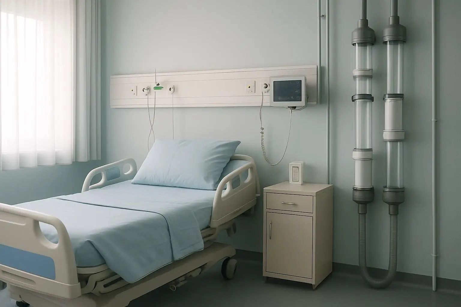 hospital con sistema de correo neumatico 